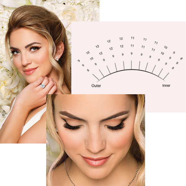 When it comes to bridal eyelash extensions marketing, timing is key. Read our 3 key tips below plus print out our step-by-step tutorial for creating the Classic Bride and Mother of the Bride lash extensions looks.