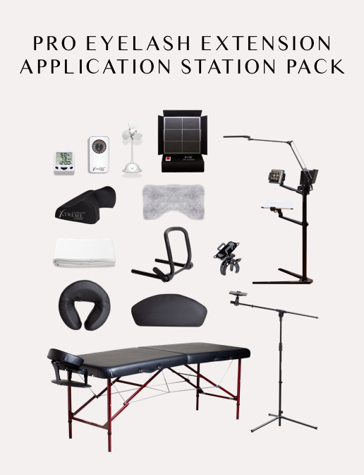 Pro eyelash extension application station pack