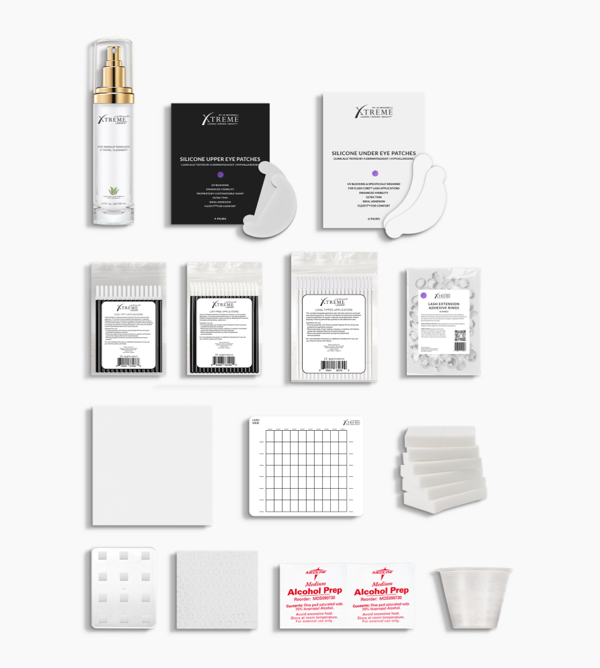 Flash Cure UV Lash Extension Cleanse Prime Prep Restock Kit 1 Thumbnail 1