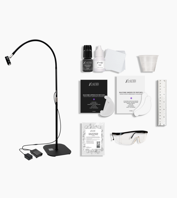 Flash Cure™ UV Lash Extension Essentials Kit (US 110v) - Clear (5 mL)