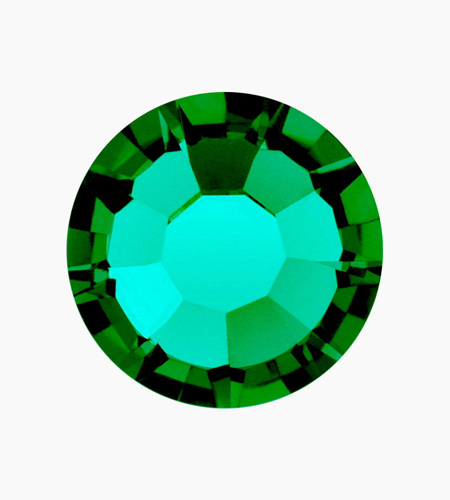 Emerald Flat Back 1.9mm wide stone 0.35 grams per jar  approximately 100 stones