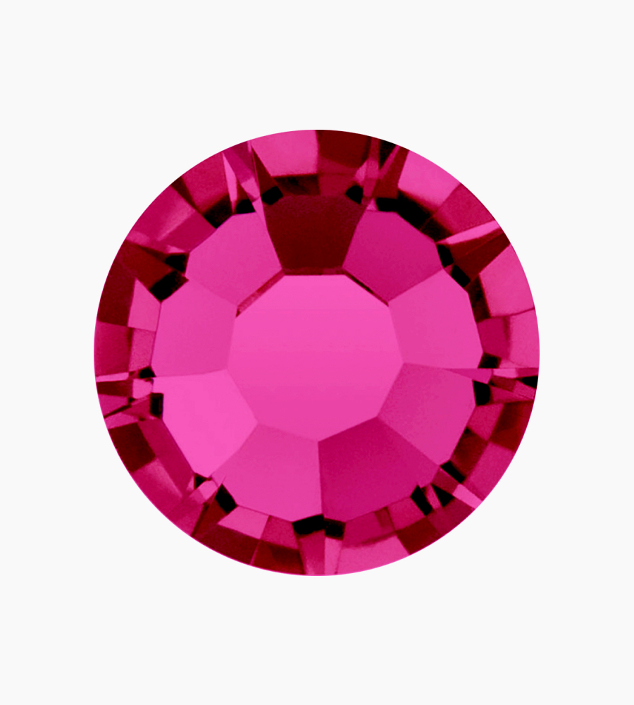 Fuchsia Flat Back 1.9mm wide stone 0.35 grams per jar - approximately 100 stones