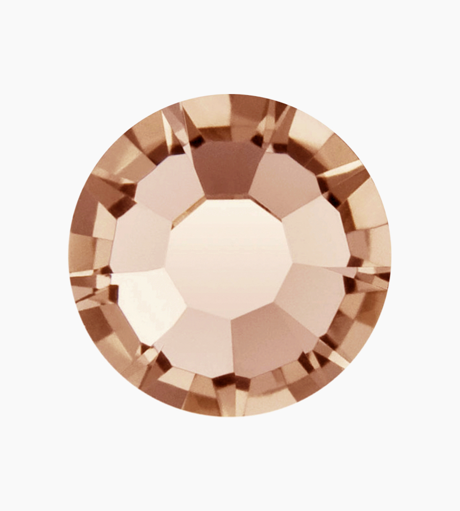 Light Peach Flat Back 1.9mm wide stone 0.35 grams per jar - approximately 100 stones