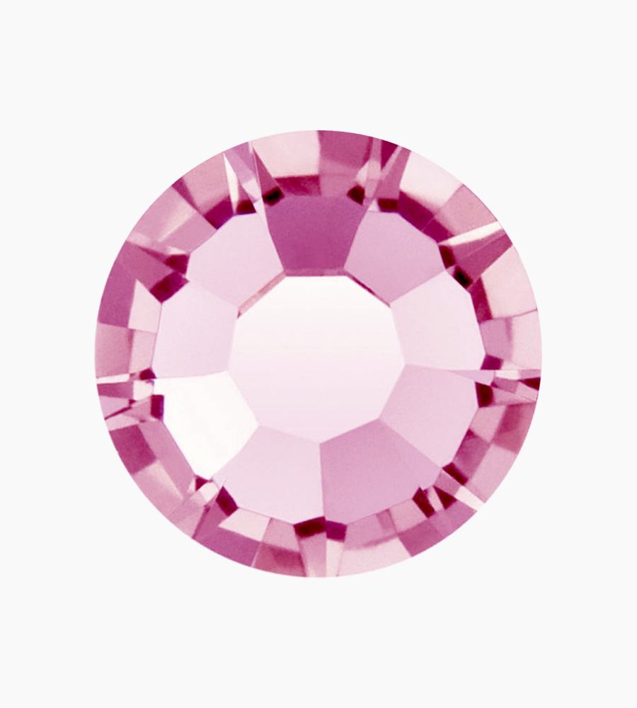 Light Rose Flat Back 1.9mm wide stone 0.35 grams per jar - approximately 100 stones