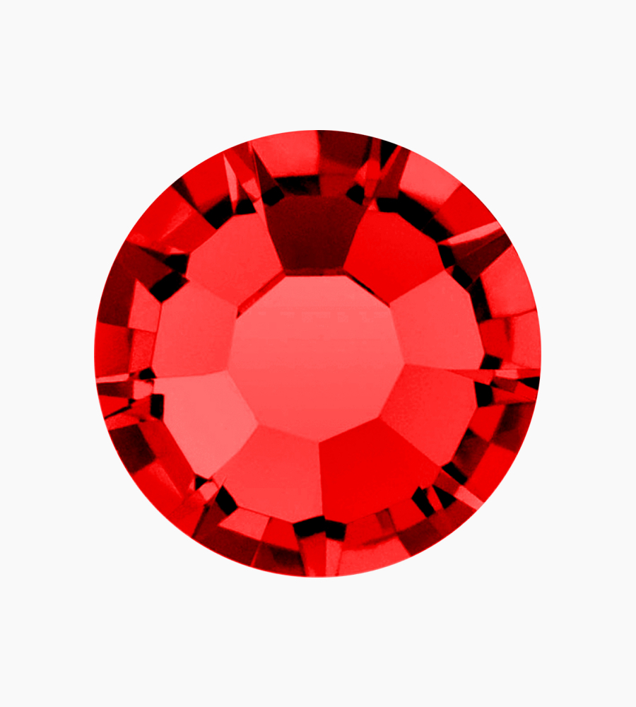 Light Siam Flat Back 1.9mm wide stone 0.35 grams per jar - approximately 100 stones