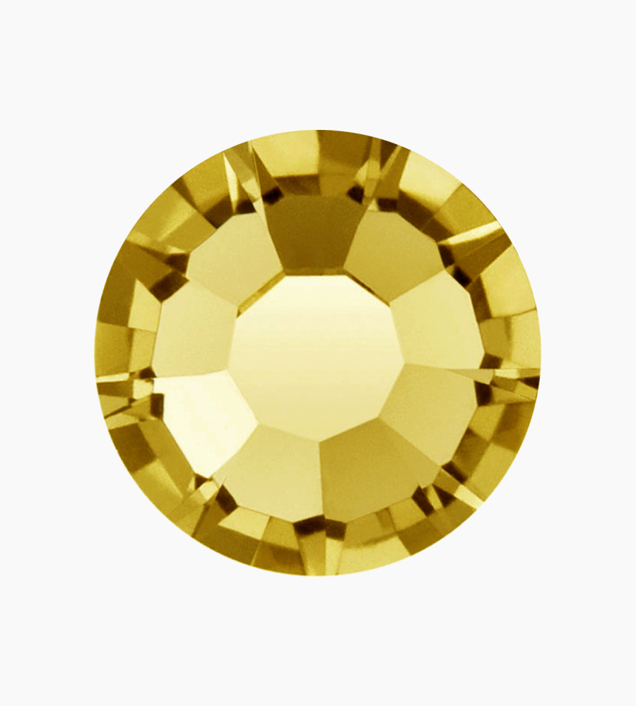 Light Topaz Flat Back 1.9mm wide stone 0.35 grams per jar - approximately 100 stones