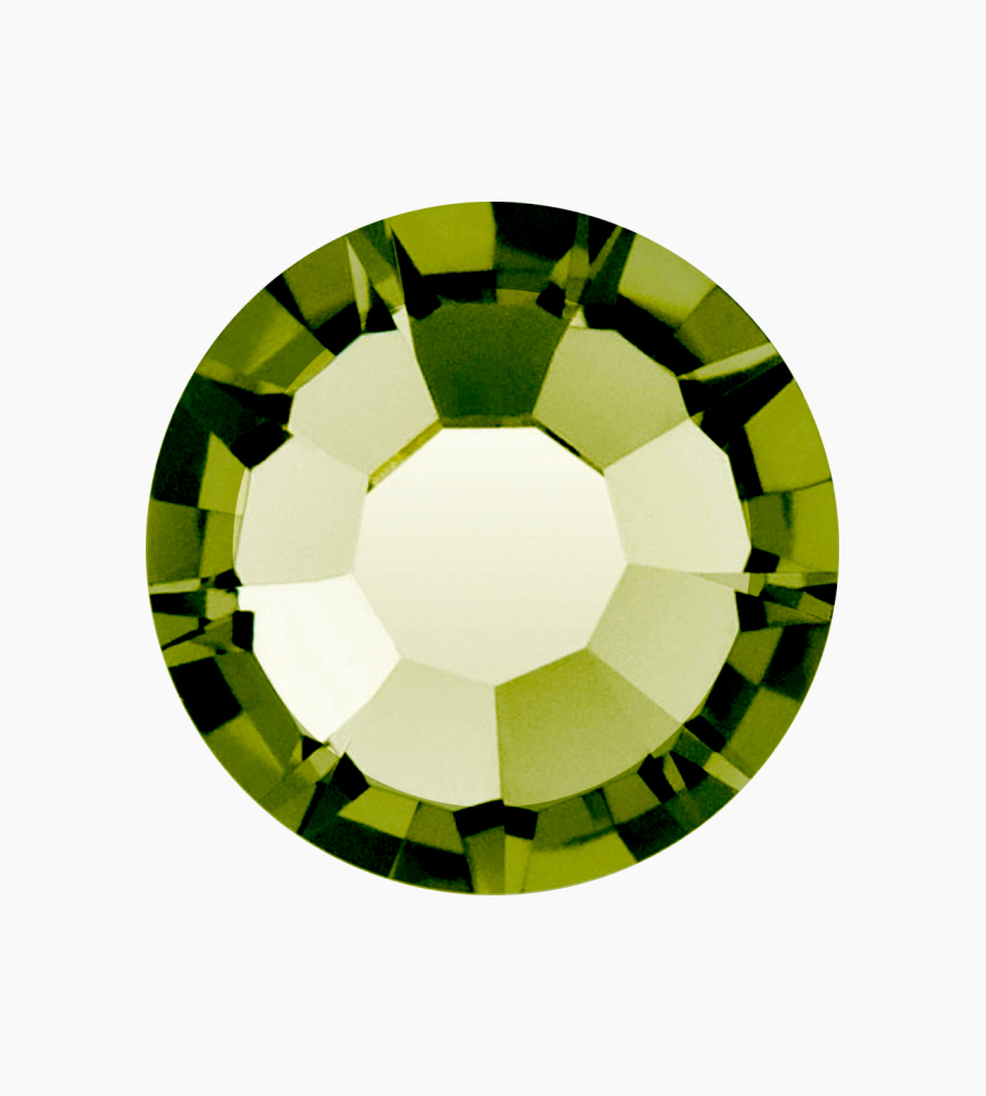 Olivine Flat Back 1.9mm wide stone 0.35 grams per jar - approximately 100 stones