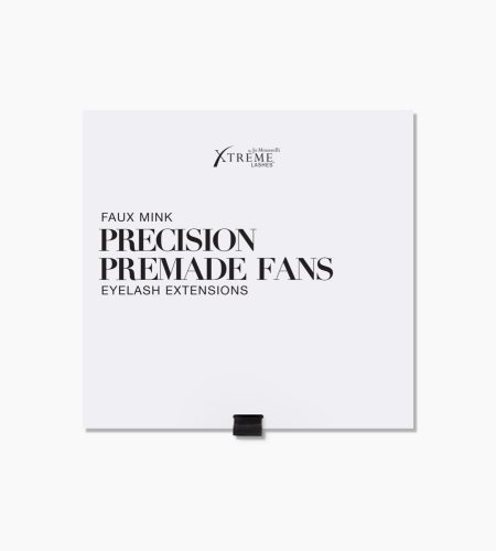 Faux Mink Precision Premade Fans Black X50®: 0.05 mm diameter | 7 mm - 8 mm length | 6D