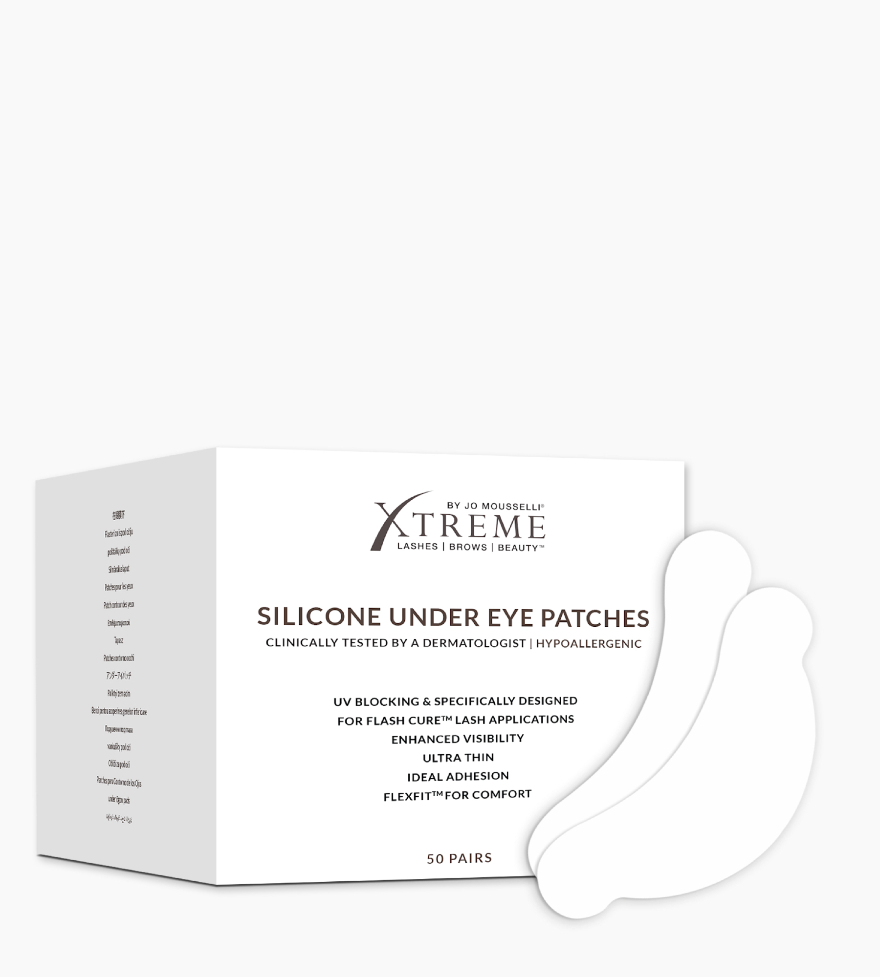 UV Blocking Hypoallergenic Silicone Under Eye Patches - Large (50 pairs)