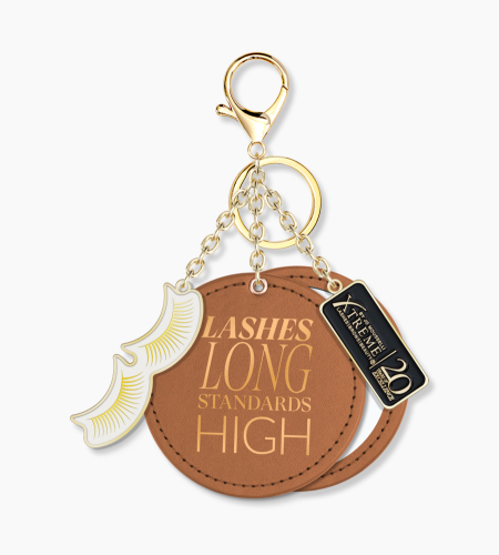 20-Year Anniversary Mirror Bag Charm & Keychain - Saddle Brown